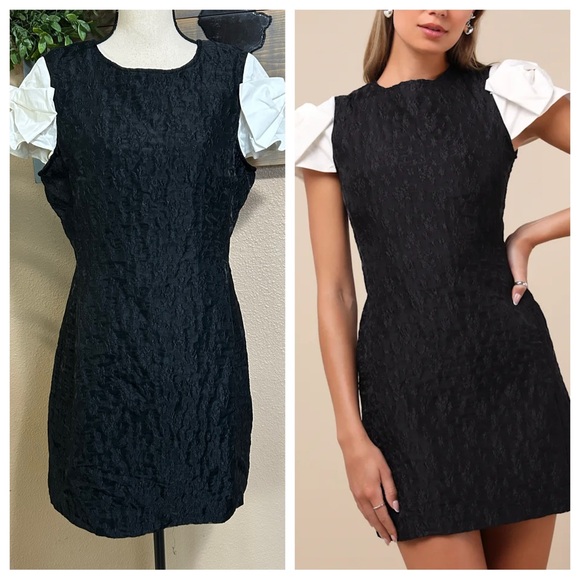 Sister Jane Dresses & Skirts - NWOT Sister Jane Paddock Black and White Bow Sleeve Mini Dress
